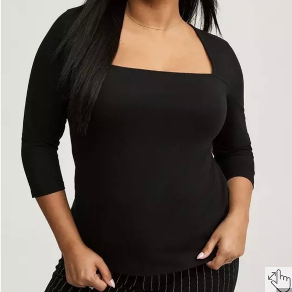 Torrid NWT Foxy Square Neck Black Fitted To Sz 3x - Picture 1 of 5